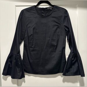 Black Blouse with Puff Sleeve. Antonio Melani.